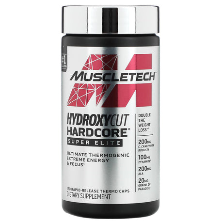 MuscleTech, Hydroxycut Hardcore, Super Elite, 120 Rapid-Release Thermo Caps - Supply Center USA