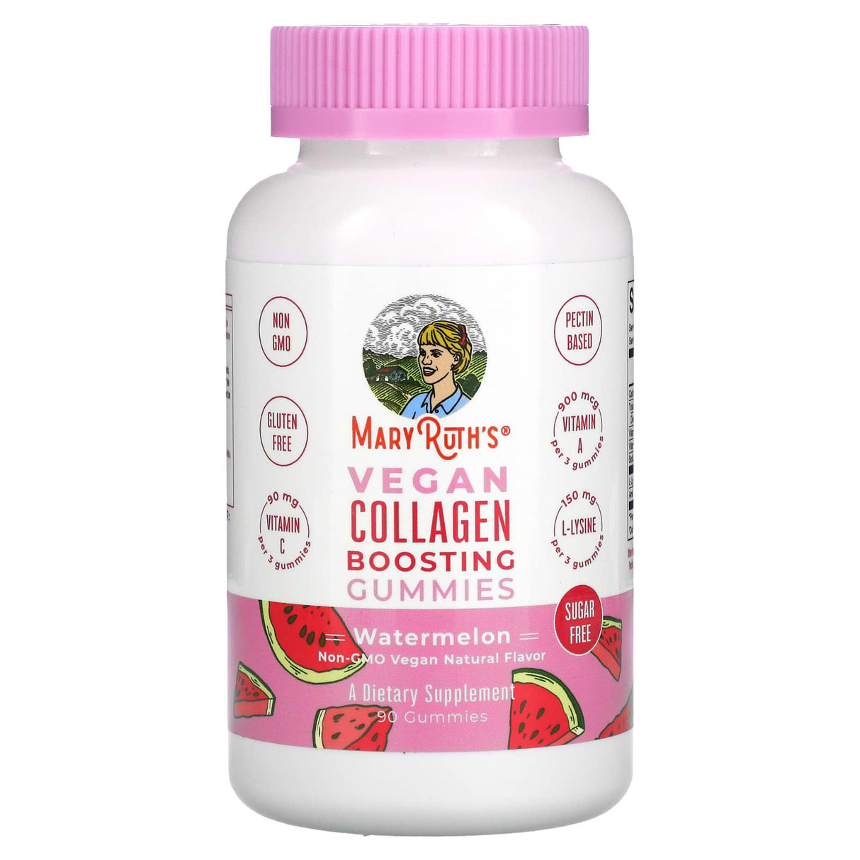 MaryRuth Organics, Vegan Collagen Boosting Gummies, Watermelon, 90 Gummies - Supply Center USA