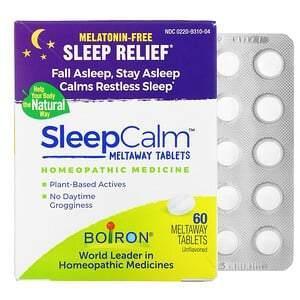 Boiron, Sleep Calm Meltaway Tablets, Unflavored , 60 Meltaway Tablets - Supply Center USA