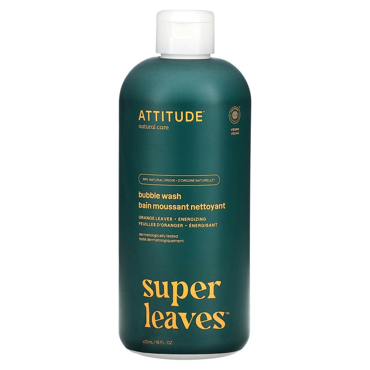 ATTITUDE, Super Leaves, Bubble Wash, Orange Leaves, 16 fl oz (473 ml) - Supply Center USA