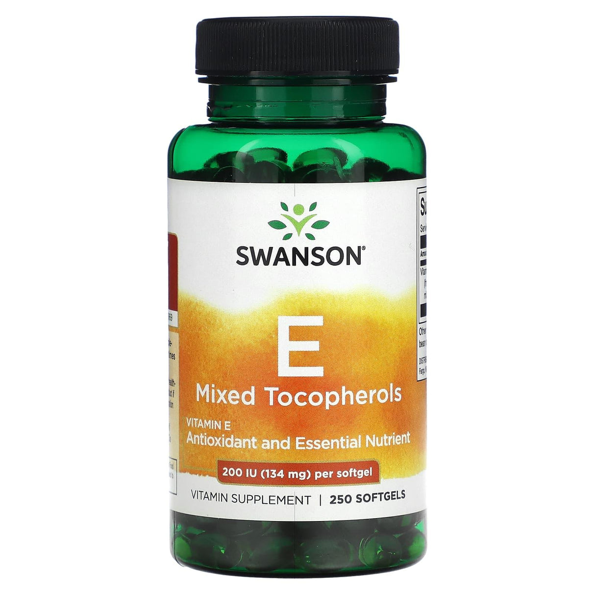 Swanson, Vitamin E Mixed Tocopherols, 200 IU (134 mg), 100 Softgels - Supply Center USA