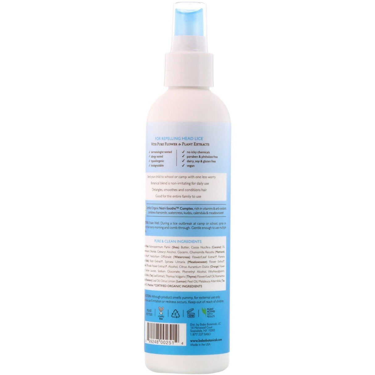 Babo Botanicals, Lice Repel Conditioning Spray, 8 fl oz (237 ml) - Supply Center USA