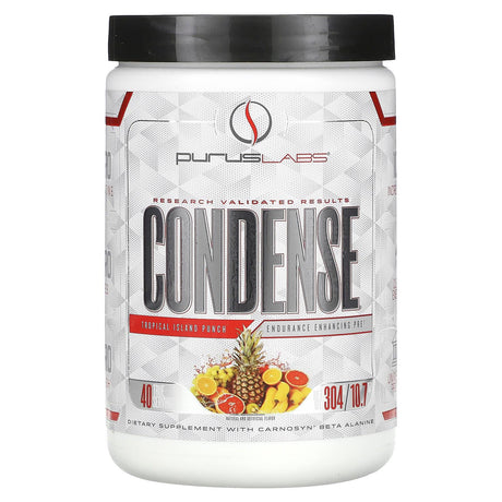 Purus Labs, ConDense, Endurance Enhancing Pre, Tropical Island Punch, 10.7 oz (304 g) - Supply Center USA