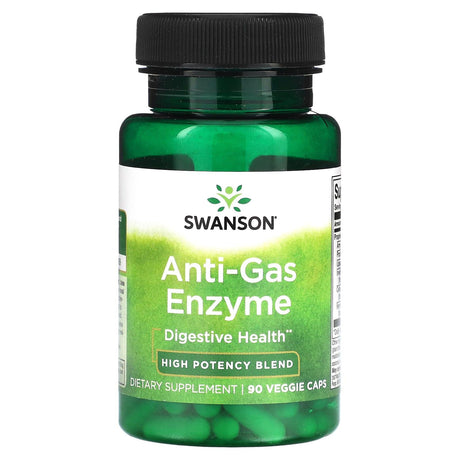 Swanson, Anti-Gas Enzyme, High Potency Blend, 90 Veggie Caps - Supply Center USA