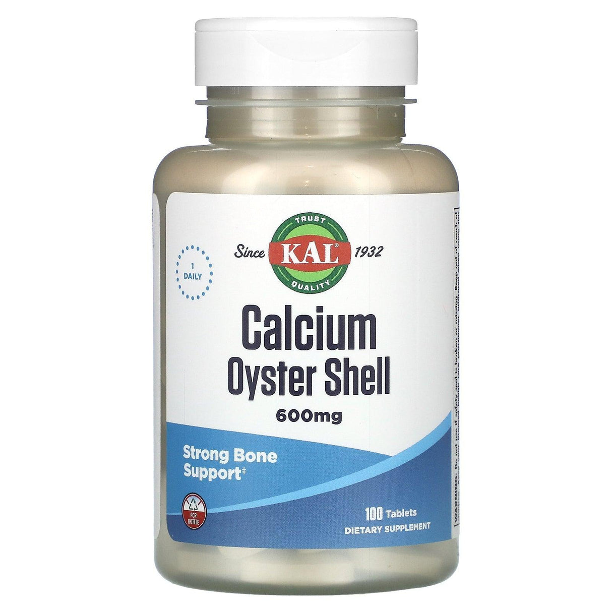 KAL, Calcium Oyster Shell, 600 mg, 100 Tablets - Supply Center USA