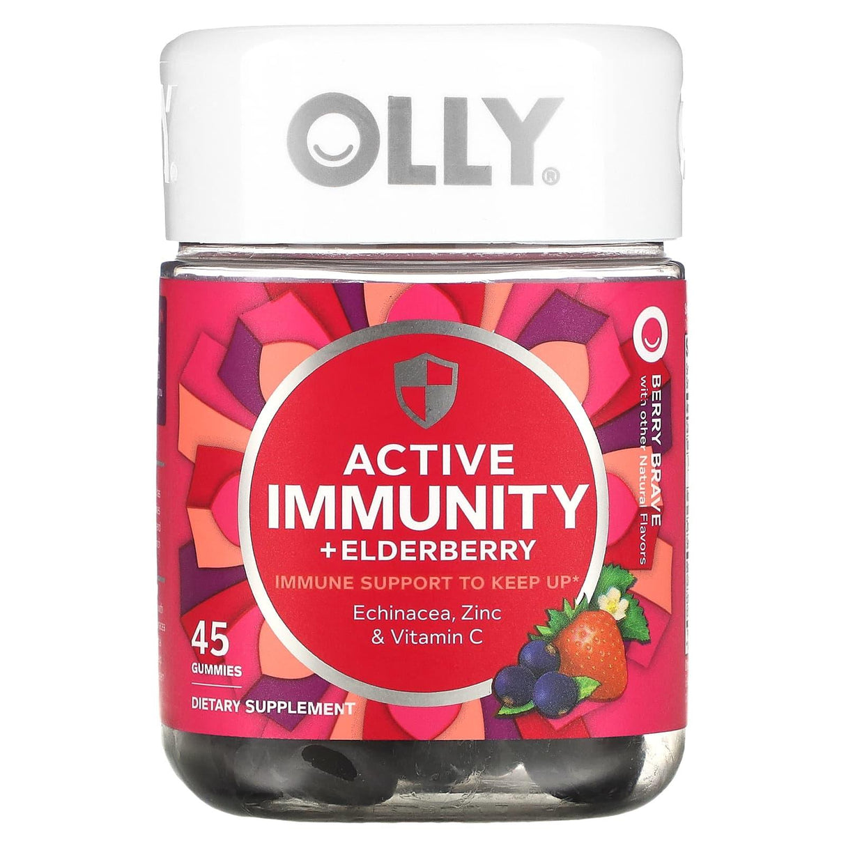 OLLY, Active Immunity + Elderberry, Berry Brave, 45 Gummies - Supply Center USA