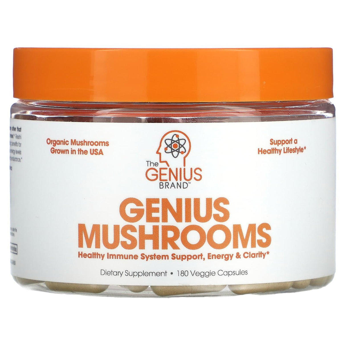 The Genius Brand, Genius Mushrooms, 180 Veggie Capsules - Supply Center USA