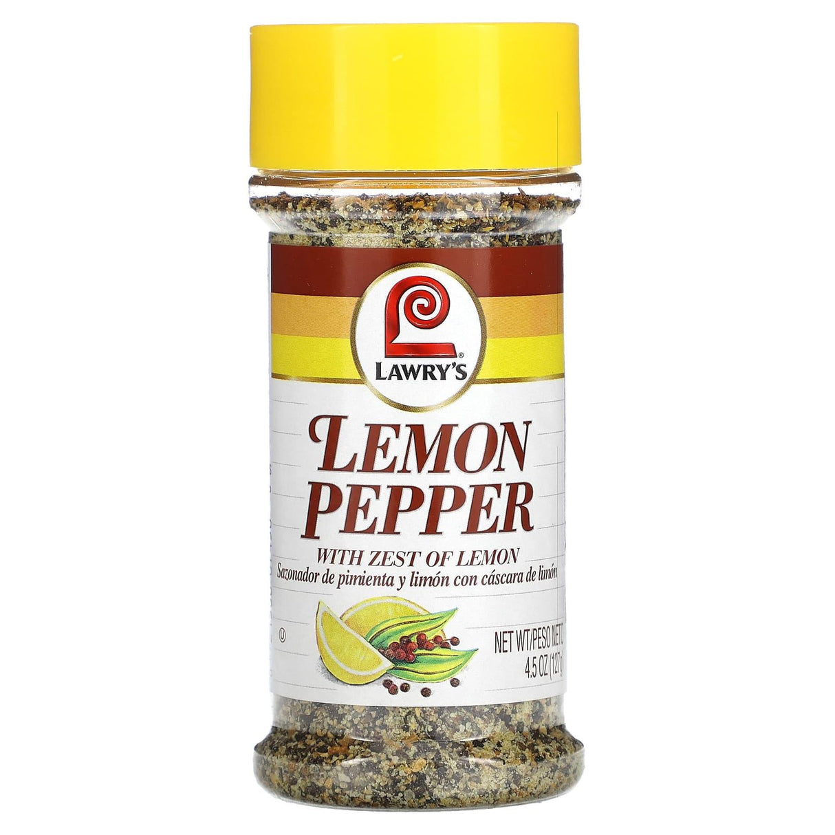 Lawry's, Lemon Pepper With Zest of Lemon, 4.5 oz (127 g) - Supply Center USA