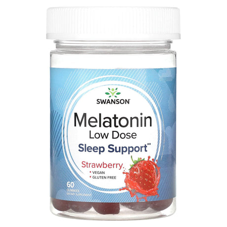 Swanson, Melatonin, Low Dose, Strawberry, 60 Gummies - Supply Center USA