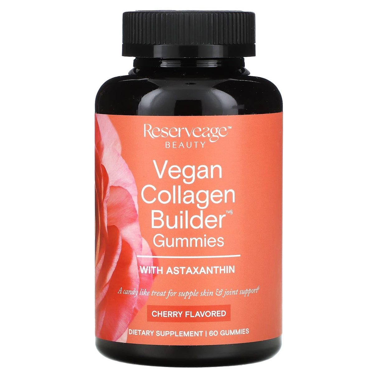 Reserveage Nutrition, Vegan Collagen Builder Gummies With Astaxanthin, Cherry, 60 Gummies - Supply Center USA