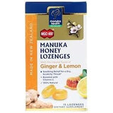 Manuka Health, Manuka Honey Lozenges, MGO 400+, Ginger & Lemon, 15 Lozenges - Supply Center USA