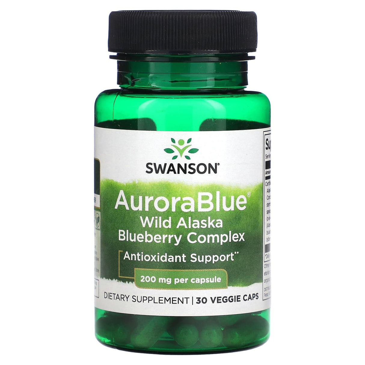 Swanson, AuroraBlue Wild Alaska Blueberry Complex, 200 mg, 30 Veggie Caps - Supply Center USA