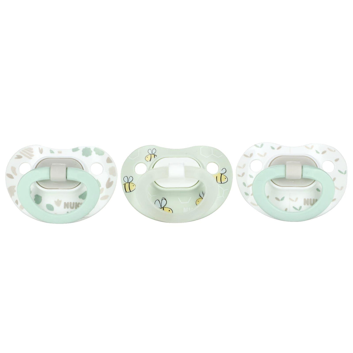 NUK, Glow in the Dark Orthodontic Pacifier, 0-6 Months, Green, 3 Value Pack - Supply Center USA