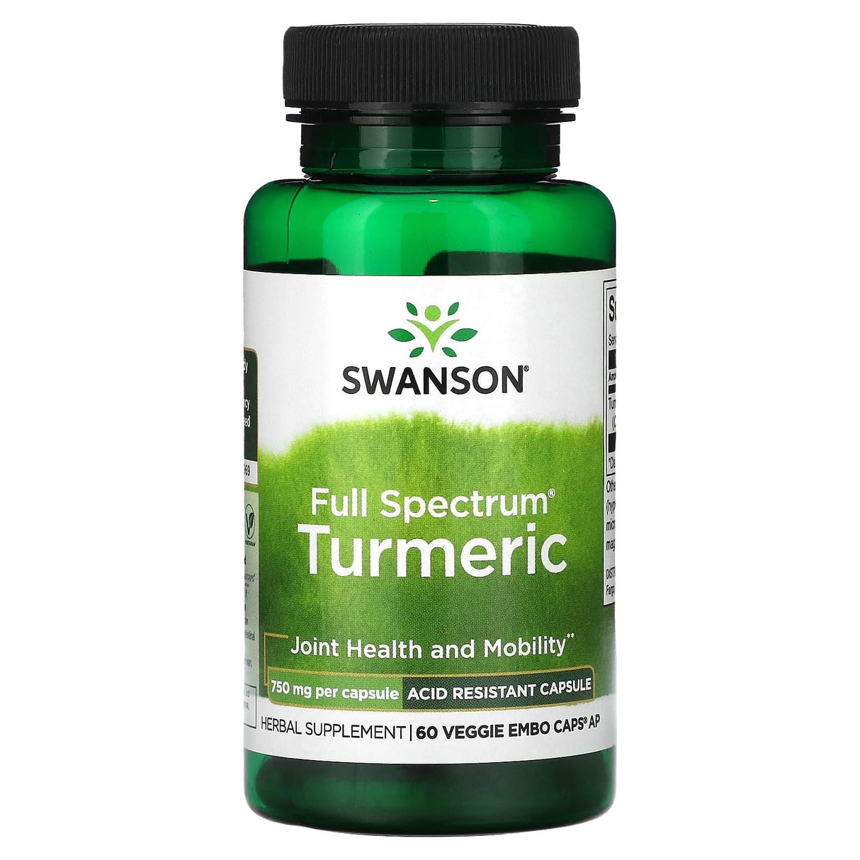 Swanson, Full Spectrum Turmeric, 750 mg, 60 Veggie Embo Caps AP - Supply Center USA