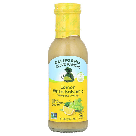 California Olive Ranch, Lemon While Balsamic Vinaigrette Dressing, 10 fl oz (295.7 ml) - Supply Center USA