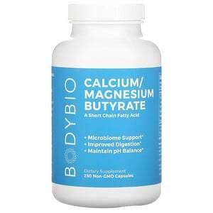 BodyBio, Calcium/ Magnesium Butyrate, 250 Non-GMO Capsules - Supply Center USA