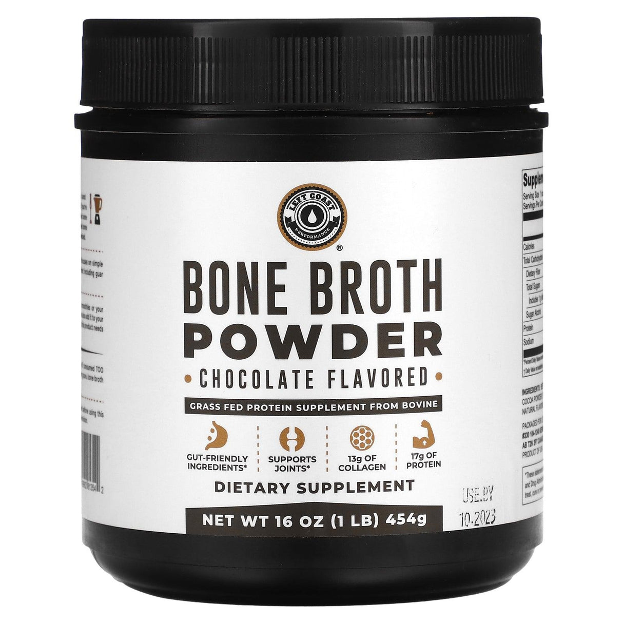 Left Coast Performance, Bone Broth Powder, Chocolate, 1 lb (454 g) - Supply Center USA