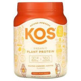 KOS, Organic Plant Protein, Salted Caramel Coffee, 1.2 lb (555 g) - Supply Center USA