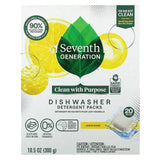 Seventh Generation, Dishwasher Detergent Packs, Lemon Scent, 20 Packs, 10.5 oz (300 g) - Supply Center USA