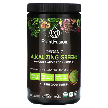 PlantFusion, Organic Alkalizing Greens, 8.46 oz (240 g) - Supply Center USA