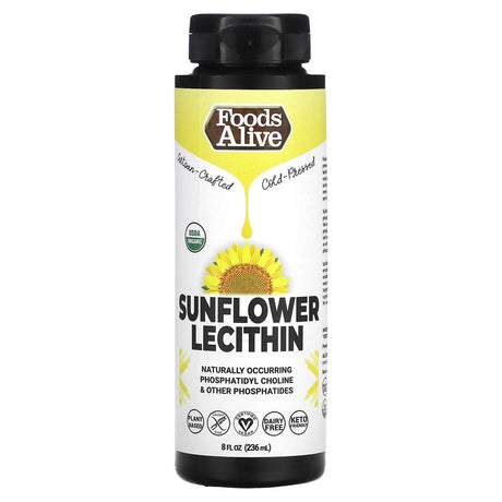 Foods Alive, Sunflower Lecithin, 8 fl oz (236 ml) - Supply Center USA