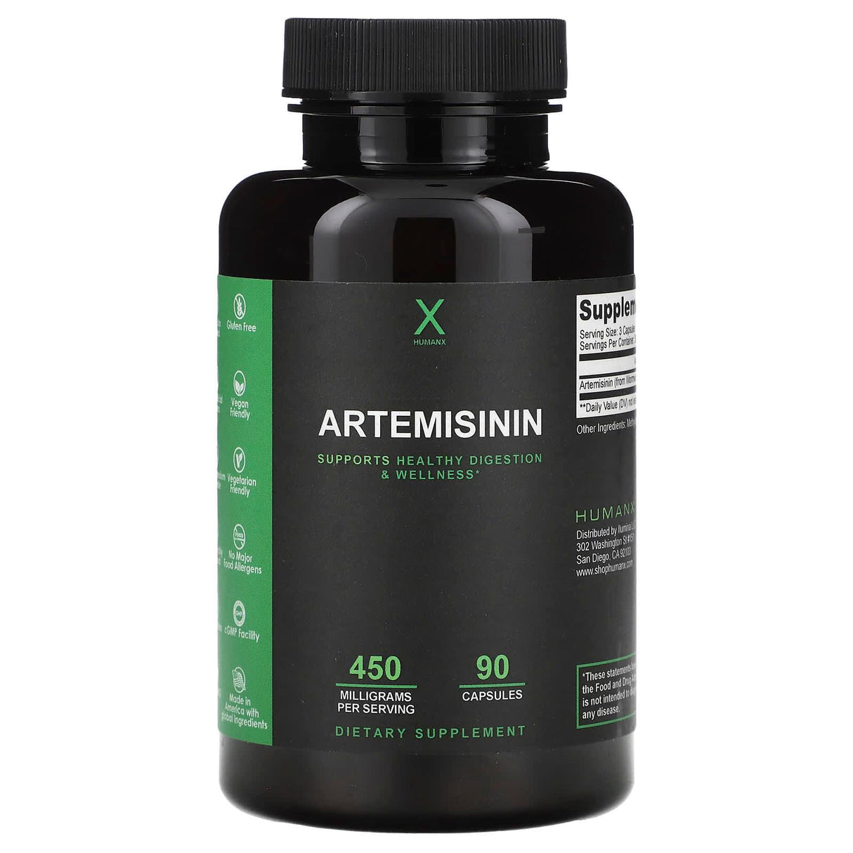 Humanx, Artemisinin, 450 mg, 90 Capsules (150 mg per Capsule) - Supply Center USA