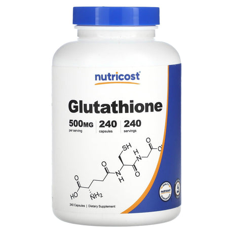 Nutricost, Glutathione, 500 mg, 240 Capsules - Supply Center USA