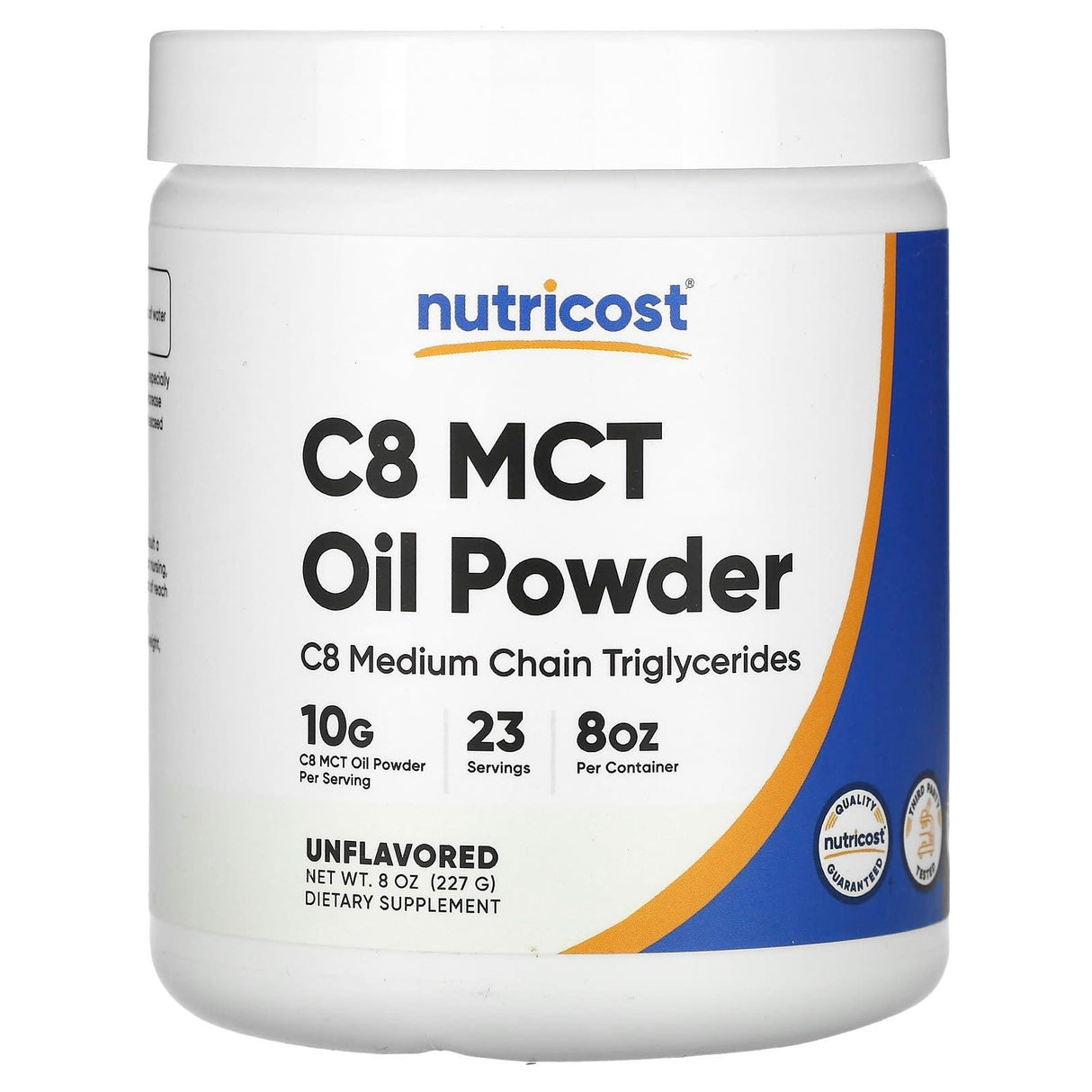 Nutricost, C8 MCT Oil Powder, Unflavored, 8 oz (227 g) - Supply Center USA