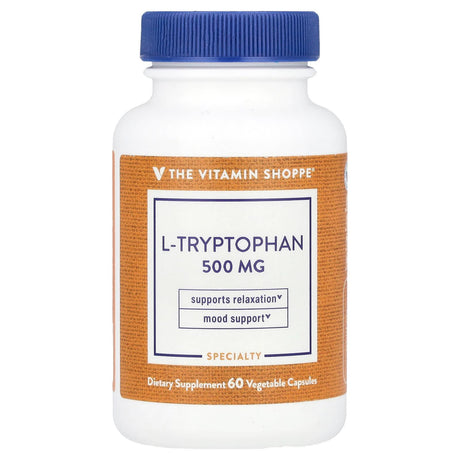 The Vitamin Shoppe, L-Tryptophan, 500 mg, 60 Vegetable Capsules - Supply Center USA