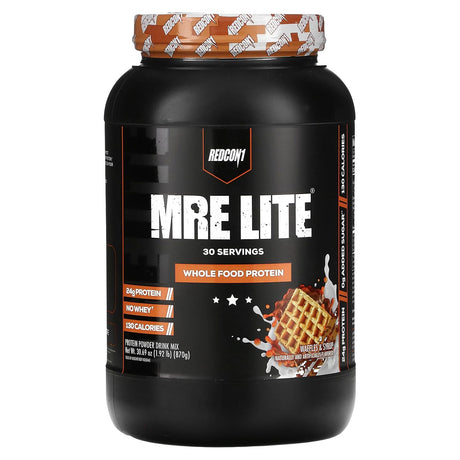 Redcon1, MRE Lite, Whole Food Protein, Waffles & Syrup, 1.92 lb (870 g) - Supply Center USA