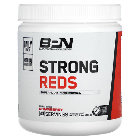 Bare Performance Nutrition, Strong Reds, Strawberry, 6.9 oz (196 g) - Supply Center USA