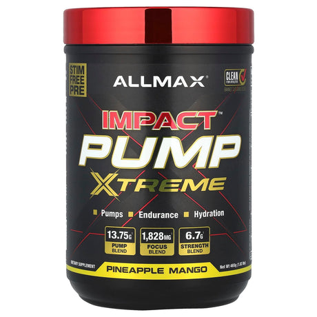 ALLMAX, IMPACT™ PUMP XTREME, Pineapple Mango, 1.02 lbs (465 g) - Supply Center USA