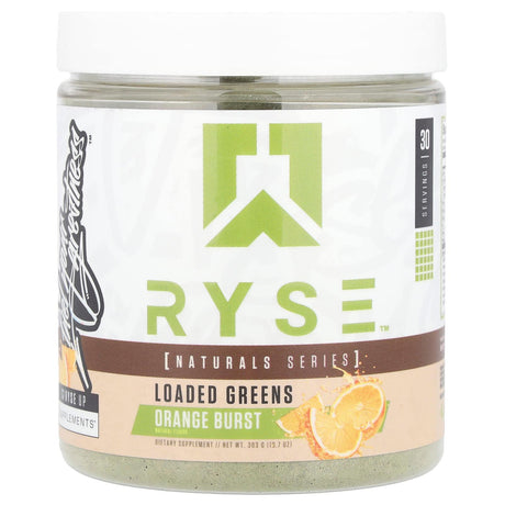 RYSE, Natural Series, Loaded Greens, Orange Burst, 10.7 oz (303 g) - Supply Center USA