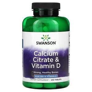 Swanson, Calcium Citrate & Vitamin D, 250 Tablets - Supply Center USA