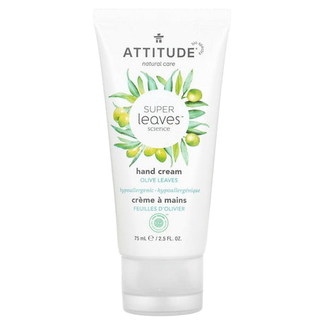 ATTITUDE, Super Leaves Science, Hand Cream, Olive Leaves , 2.5 fl oz (75 ml) - Supply Center USA