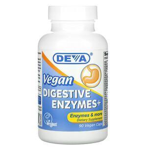 Deva, Vegan Digestive Enzymes+, 90 Vegan Caps - Supply Center USA