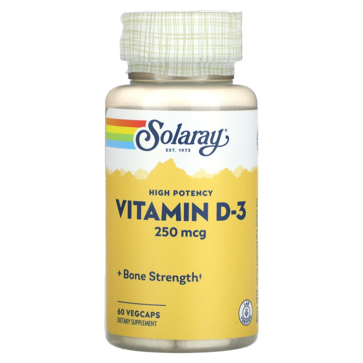 Solaray, High Potency Vitamin D-3, 250 mcg, 60 Vegcaps - Supply Center USA