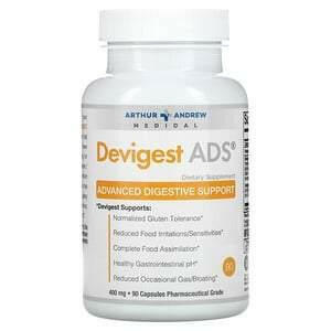 Arthur Andrew Medical, Devigest ADS, Advanced Digestive Support, 400 mg, 90 Capsules - HealthCentralUSA