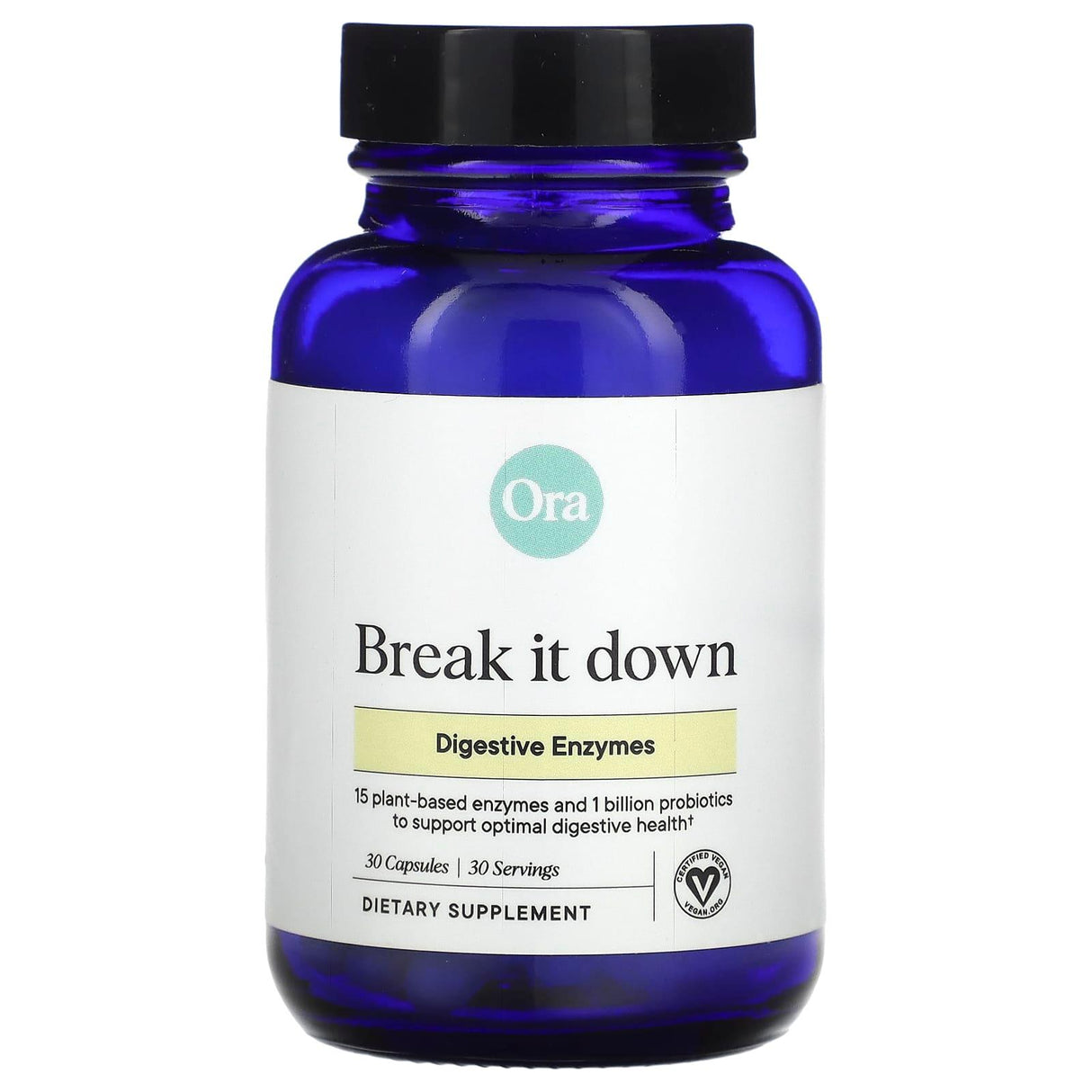 Ora, Break It Down, Digestive Enzymes, 30 Capsules - Supply Center USA