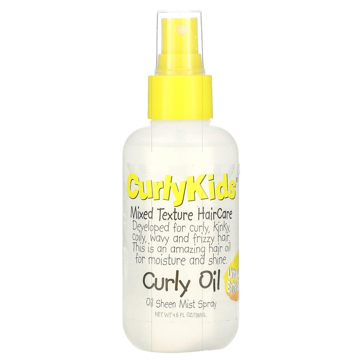 CurlyKids, Curly Oil Sheen Mist Spray, 4.6 fl oz (138 ml) - Supply Center USA