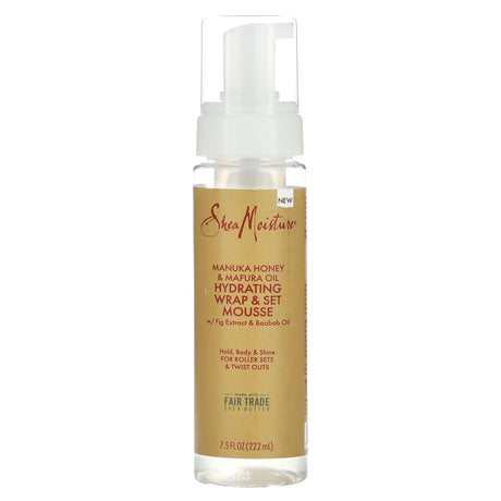 SheaMoisture, Hydrating Wrap & Set Mousse with Fig Extract & Baobab Oil, 7.5 fl oz (222 ml) - Supply Center USA