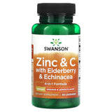 Swanson, Zinc & C with Elderberry & Echinacea, Orange & Lemon, 60 Lozenges - Supply Center USA