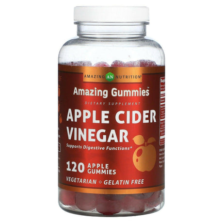 Amazing Nutrition, Amazing Gummies, Apple Cider Vinegar, Apple, 120 Gummies - Supply Center USA