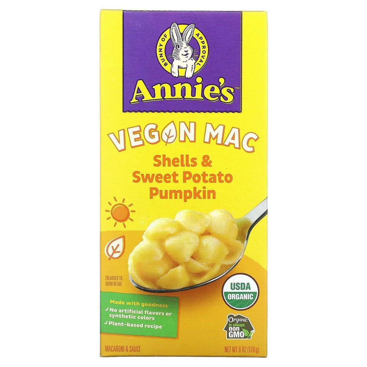 Annie's Homegrown, Organic Macaroni & Cheese, Shells & Real Aged Cheddar, 6 oz (170 g) - Supply Center USA