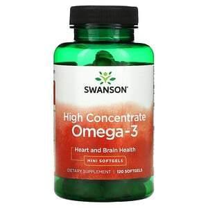 Swanson, High Concentrate Omega-3, 120 Mini Softgels - Supply Center USA