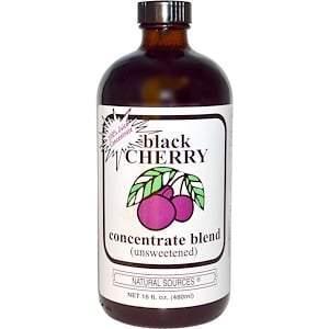 Natural Sources, Black Cherry Concentrate Blend, Unsweetened, 16 fl oz (480 ml) - Supply Center USA