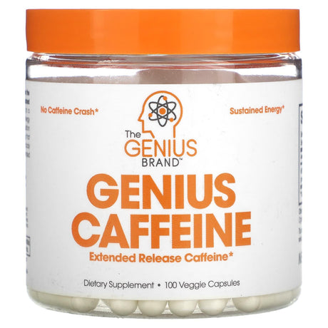 The Genius Brand, Genius Caffeine, 100 Veggie Capsules - Supply Center USA