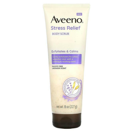 Aveeno, Stress Relief Body Scrub, Lavender, 8 oz (227 g) - Supply Center USA