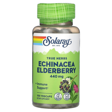 Solaray, True Herbs, Echinacea Elderberry, 440 mg, 100 VegCaps - Supply Center USA