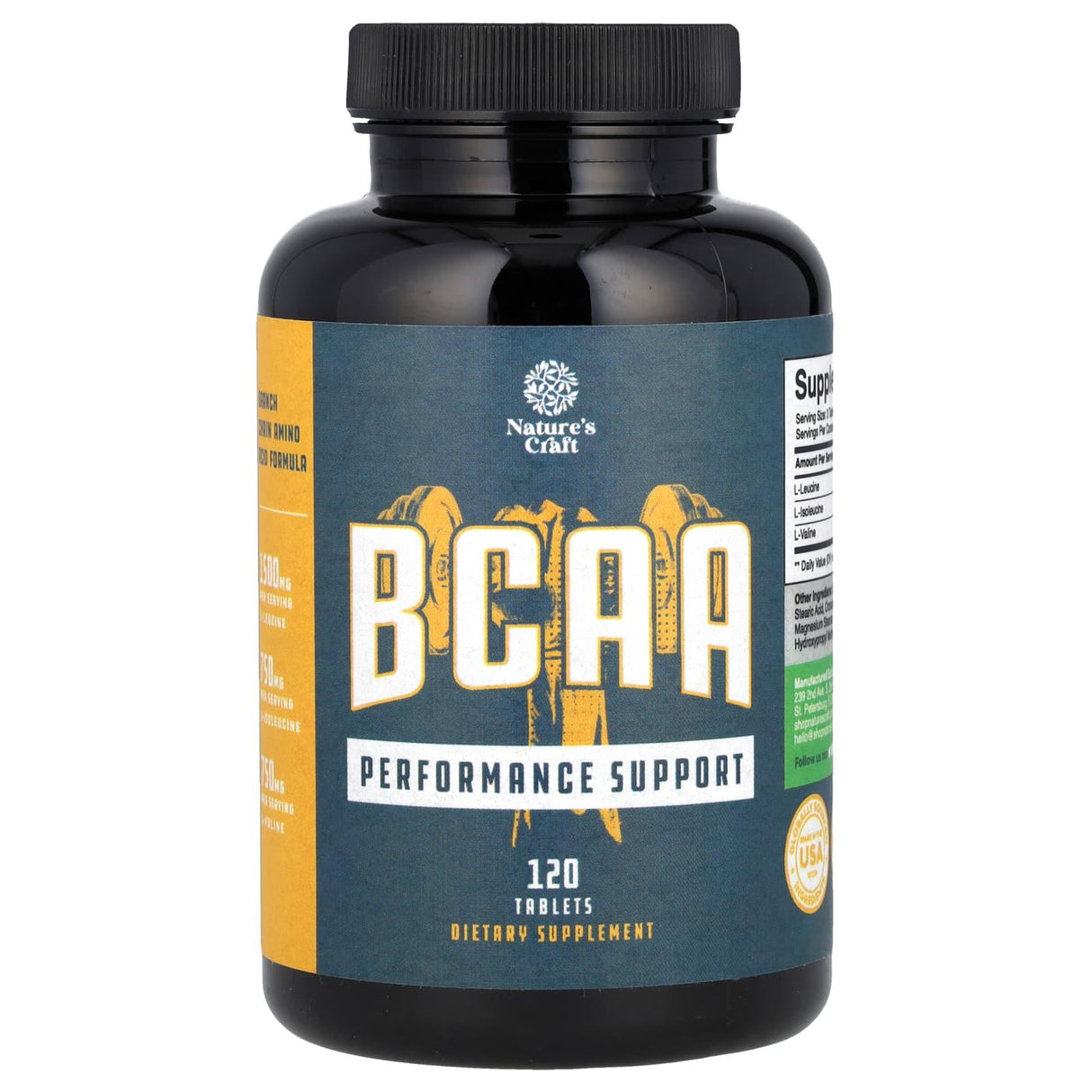 Nature's Craft, BCAA, 120 Tablets - Supply Center USA